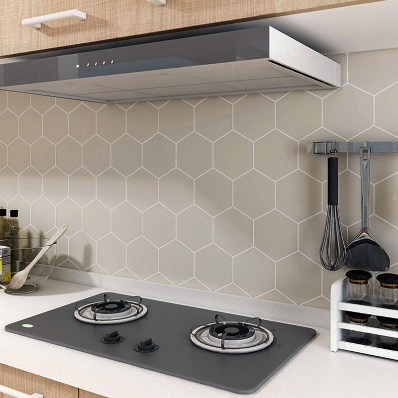 Hexagonal Peel-and-Stick Tiles Mosaic Tile Peel-and-Stick Backsplash