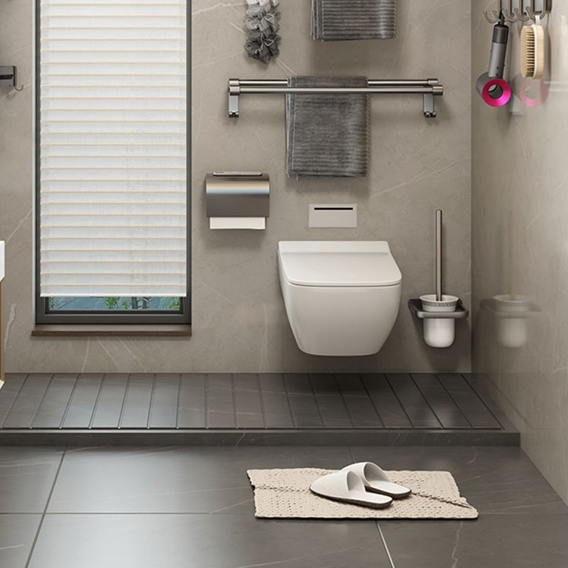 Contemporary Bathroom Accessory Set Grey Aluminum Bathroom Accessory Kit