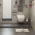 Contemporary Bathroom Accessory Set Grey Aluminum Bathroom Accessory Kit