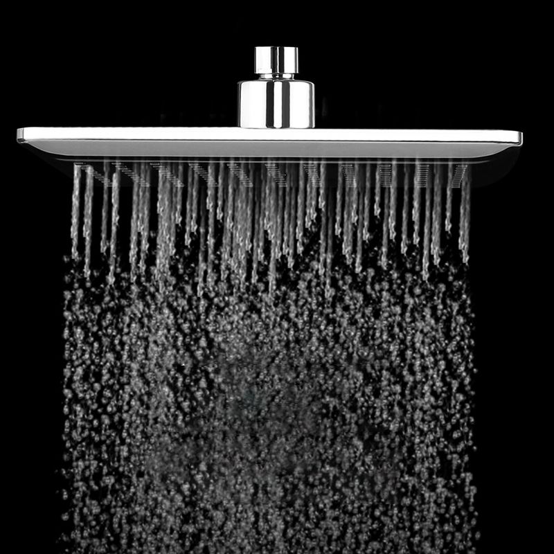 Chrome Square Shower Head Combination Wall Mounted and Ceiling Mounted Hand Shower