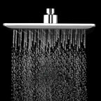 Chrome Square Shower Head Combination Wall Mounted and Ceiling Mounted Hand Shower