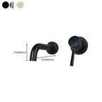 Wall-mounted Bronze Bathtub Filler Double Handles Bathtub Spout Bathtub Faucet Trim