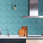 Peel and Stick Mosaic Tile Waterproof Square Peel and Stick Tile for the Kitchen 20-Pack