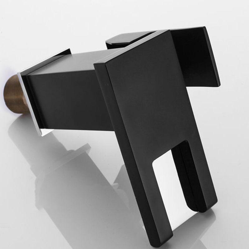 Modern faucet for sink brass lever handles LED waterfall sink mixer
