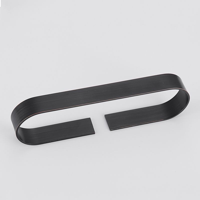 2-piece modern bathroom hardware set in gold/black, towel holder