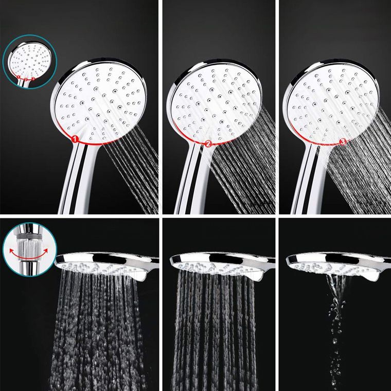 Contemporary Dual Shower Head Square High Arc Shower Head Combination in Chrome