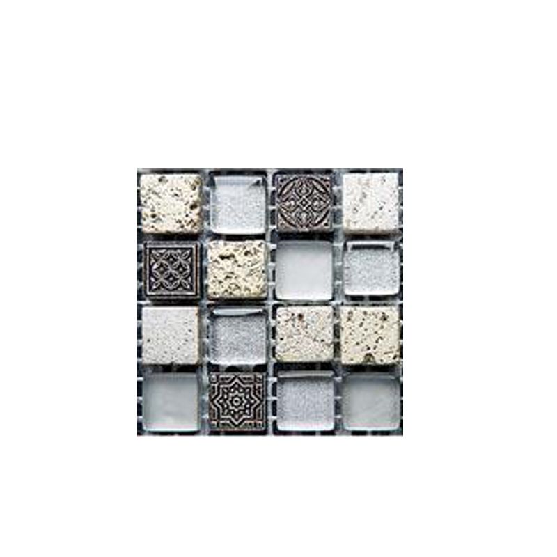Pattern Color Stone Peel and Stick Mosaic Tile Peel and Stick Tiles Set of 20