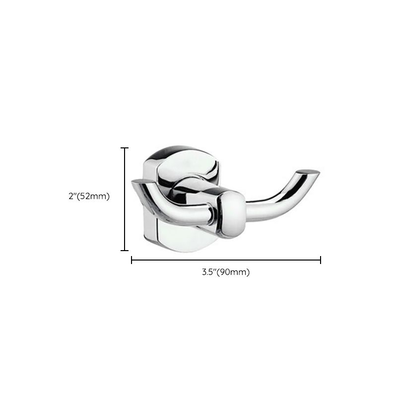 Polished Chrome Modern Bathroom Accessory Set Silver Towel Holder/Bath Shelf