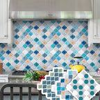 Plastic Peel & Stick Mosaic Tiles Waterproof Mosaic Tiles Wallpaper