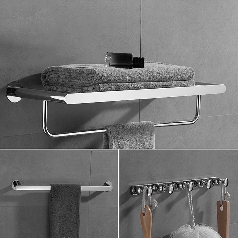 Modern Bathroom Accessory Hardware Set Silver Bathroom Hardware Set