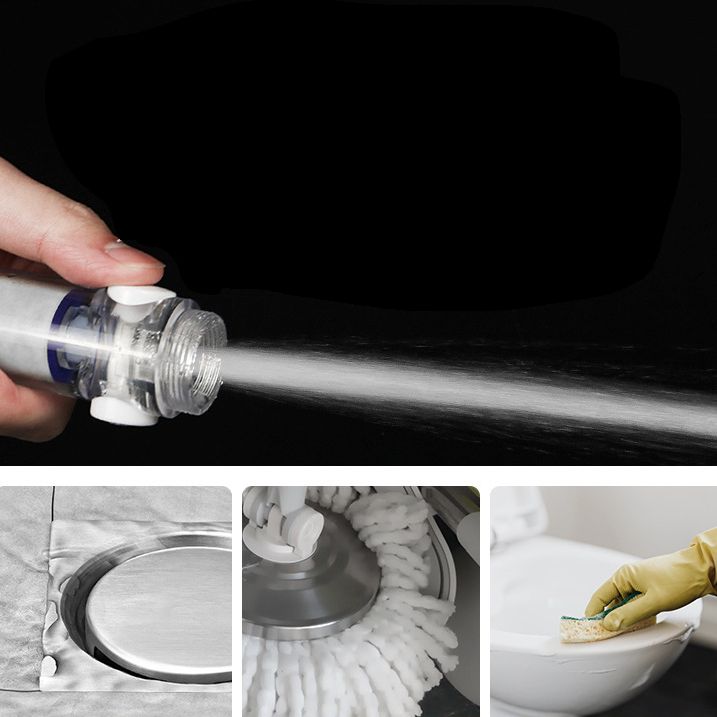 Silver Hand Shower Standard Round Showerhead Combo