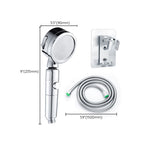 Contemporary Handheld Showerhead Round 3 Setting Sprayhead in Silver