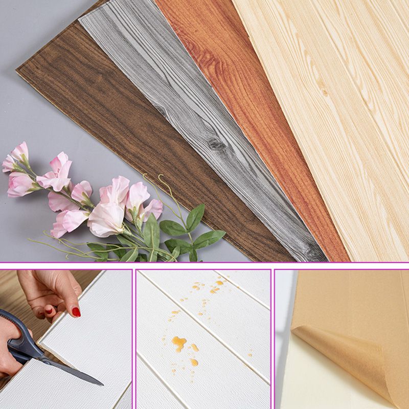 Living Room Wall Paneling Peel and Stick Wood Look Design Waterproof Wall Paneling
