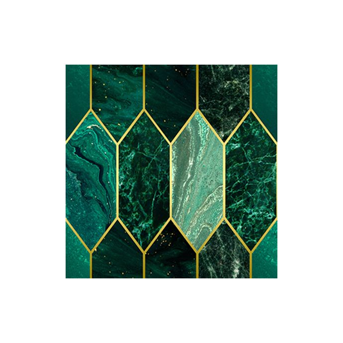 Polygon Peel and Stick Splash Guard Tile PVC Mosaic Peel and Stick Tile for the Kitchen