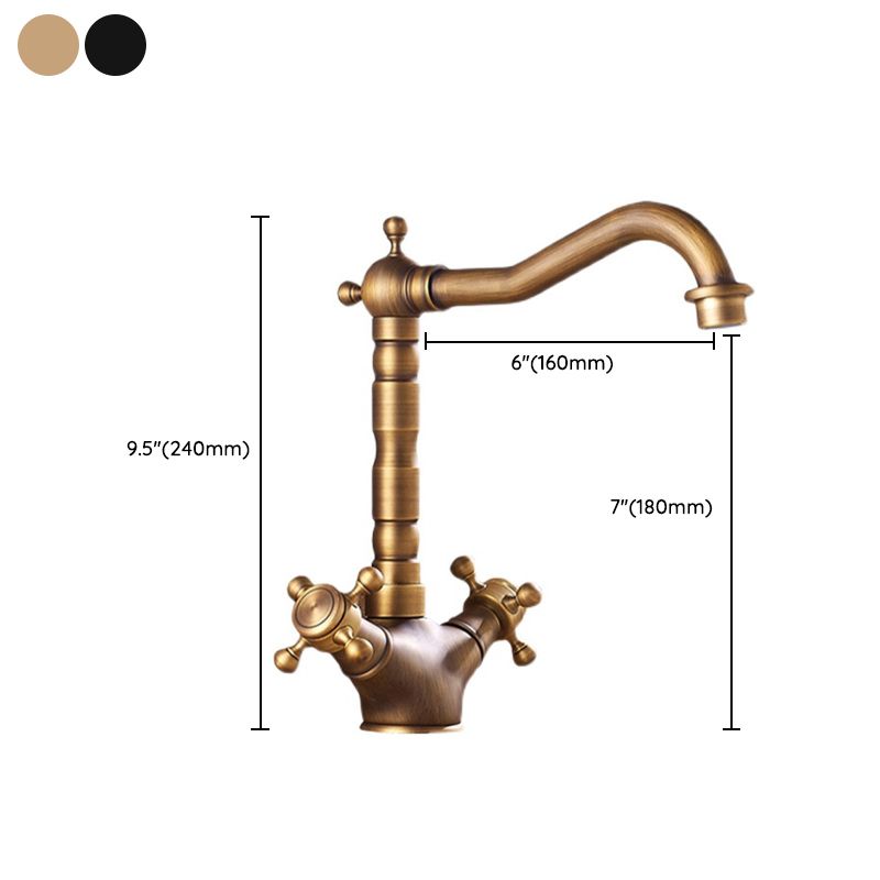 Industrial Widespread Bathtub Faucet with Cross Handles Sink Faucet