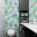 Peel and Stick Tiles Hexagonal Peel and Stick Back Wall 20 Pack for the Bathroom