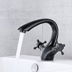 Bathroom Accessories Faucet Double Cross Handle Low Arc Industrial Sink Faucet