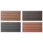Wire brushed wooden floor tiles Click-Lock engineered wood for patio garden