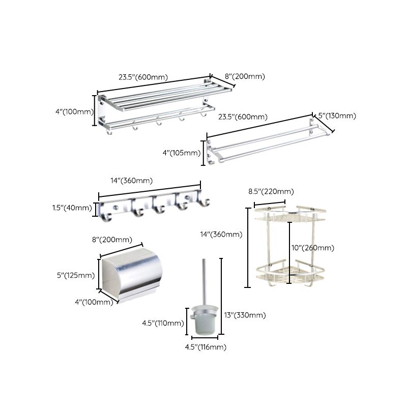 Modern Stainless Steel Paper Holder Bathroom Shelf Bathroom Accessories Set