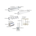 Modern Stainless Steel Paper Holder Bathroom Shelf Bathroom Accessories Set
