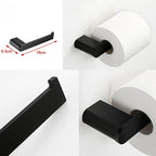Contemporary bathroom accessory single item or in set made of black metal