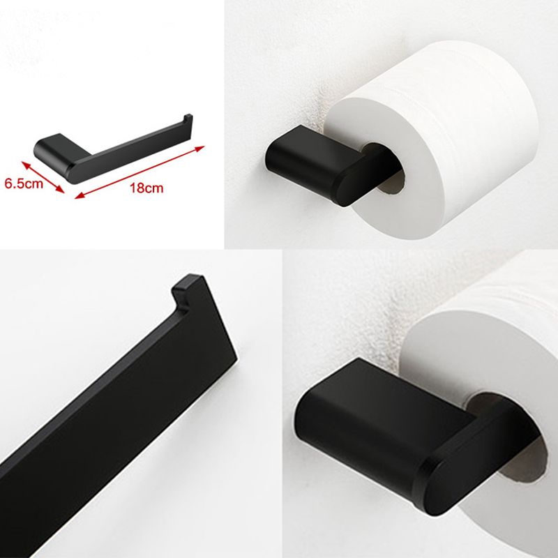 Contemporary bathroom accessory single item or in set made of black metal