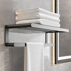 Modern Bathroom Set with Bath Shelf/Towel Holder & Paper Holder Black Bathroom Hardware