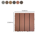Composite Square Patio Tiles Interlocking Striped Pattern Patio Floor Tiles