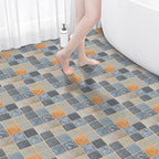 Bathroom Square PVC Flooring 24" x 118" x 4mm Peel and Stick Vinyl Flooring