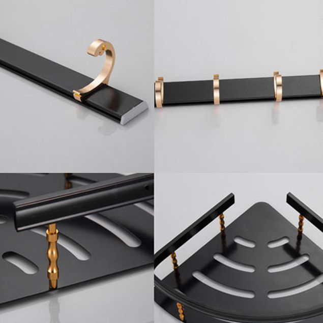 Contemporary black bathroom accessories as a single piece or in a set