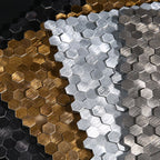 Mosaic Tiles Waterproof Peel and Stick Wall Tile with Hexagonal Shape