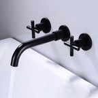Modern 1- or 2-Handle Bathroom Sink Faucet Round Wall-Mounted Bathroom Faucet.