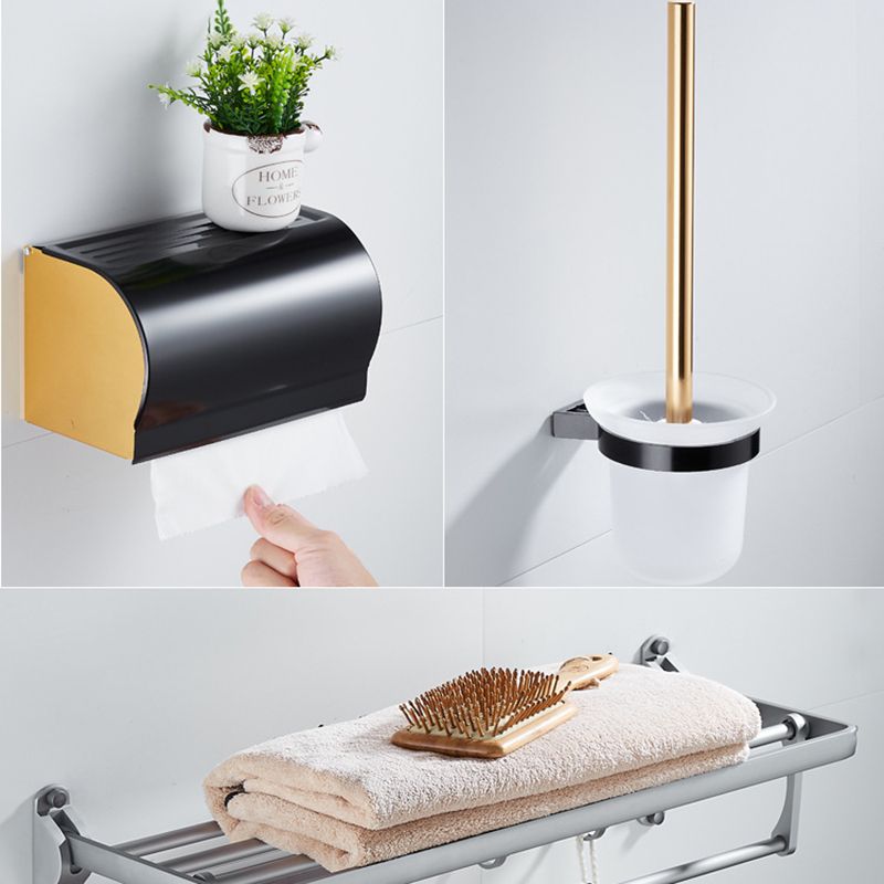 6-piece contemporary bathroom accessory set bathroom shelf/towel bar paper holder included