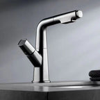 Widespread sink faucet Modern tap with single lever
