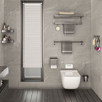 Modern Bathroom Accessories Set Gray Towel Bar Bathroom Shelf Bathroom Hardware