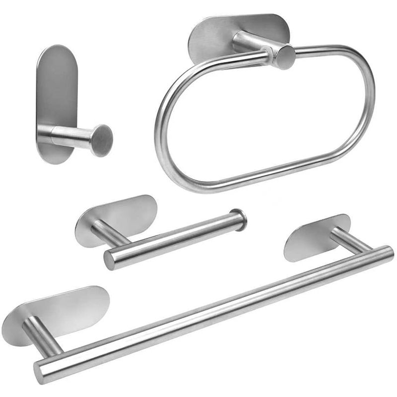Metal Bathroom Set 4-piece Modern Style Bathroom Fixtures Set