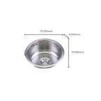 Round Stainless Steel Kitchen Sink with Drain Assembly Built-in Sink