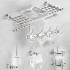 Modern Bathroom Accessories Hardware Set Silver Accessories Hardware Set