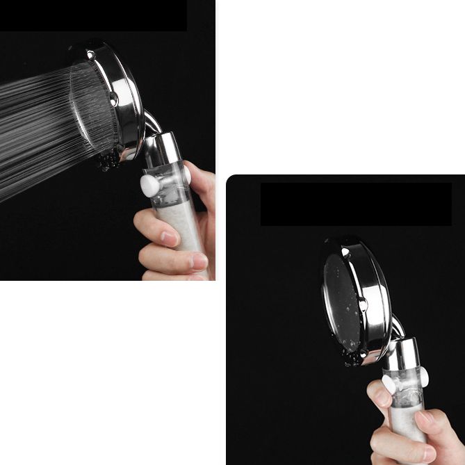 Silver Hand Shower Standard Round Showerhead Combo