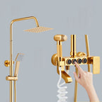 Modern adjustable water flow shower faucet shower arm shower system on the wall