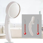 Plastic Handheld Showerhead White Standard Spray Round Wall-mounted Swivel Showerhead
