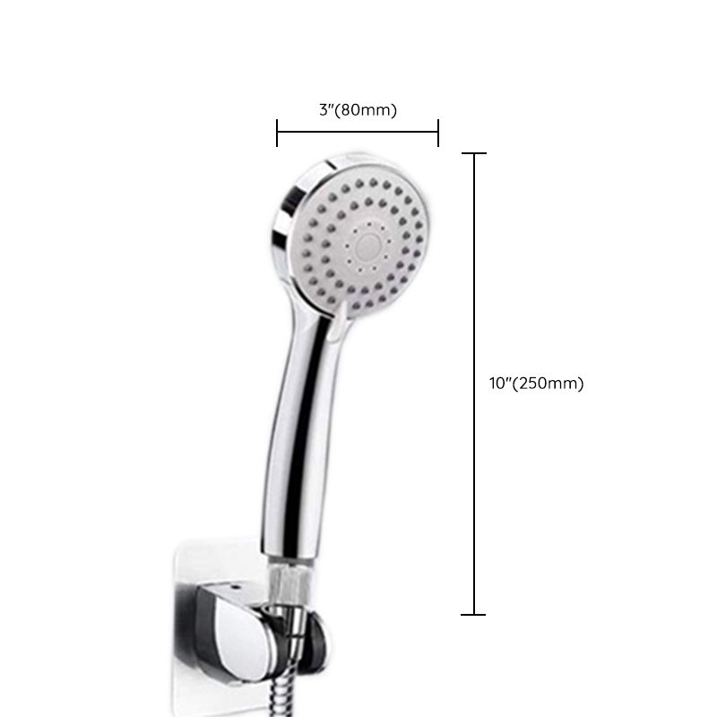 Contemporary Shower Combination Double Shower Head Chrome Wall Mounted Round Shower Head