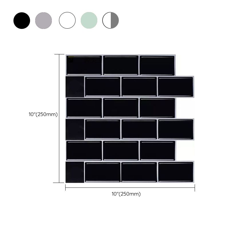 Modern Peel and Stick Wall Tile PVC Offset Joint Peel and Stick Wall Tile