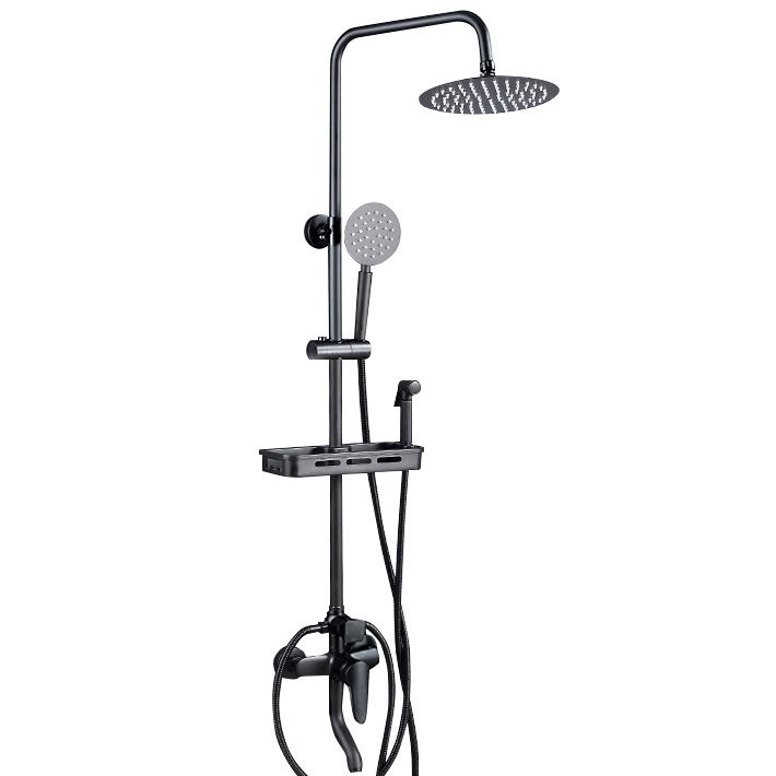 Adjustable Spray Sample Shower Combination Metal Shower Fitting Arm Shower Head with Slip Bar
