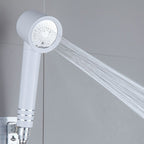 Contemporary Shower Head Combination White Adjustable Hand Shower