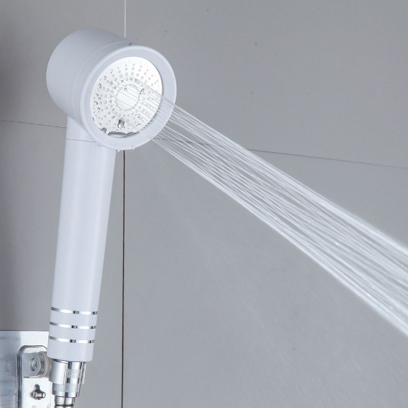 Contemporary Shower Head Combination White Adjustable Hand Shower
