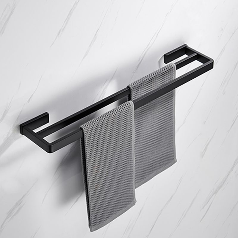 Matt Black 5-piece modern bathroom accessory as a single item or as a set with towel bar