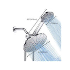 Wall Mounted Round Shower Modern Style Metal Double Shower Heads