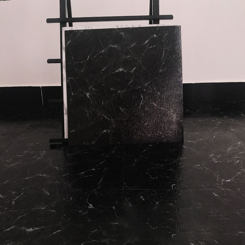 Modern fabric look plastic floor water-repellent square edge floor tiles