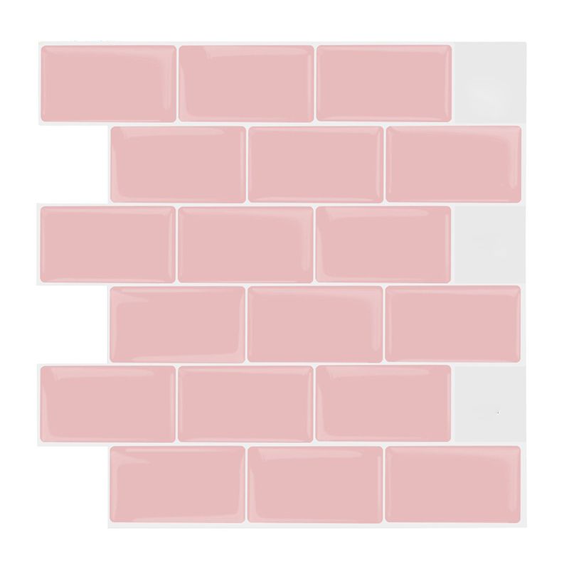 Simple Peel & Stick Tile Scratch-Resistant Plastic Peel and Stick Subway Tile for Shower